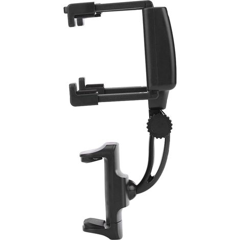 Support téléphone voiture rétroviseur universel, fixe smartphone iPhone Samsung HTC GPS, support pivotant GPS, étui auto arrière. (1/5)