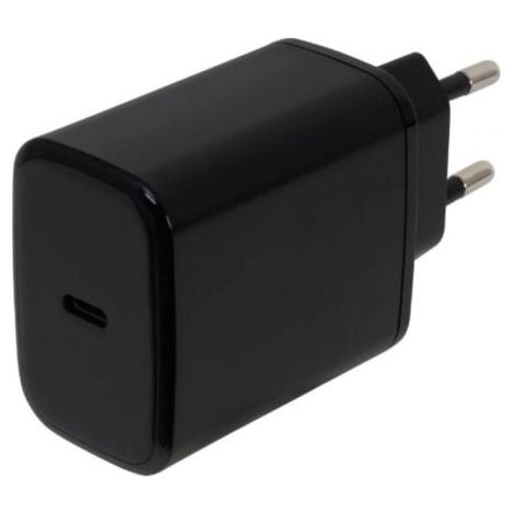 Cargador de Pared GaN Fonestar POWER-C-65/ 1xUSB Tipo-C/ 65W/ Negro