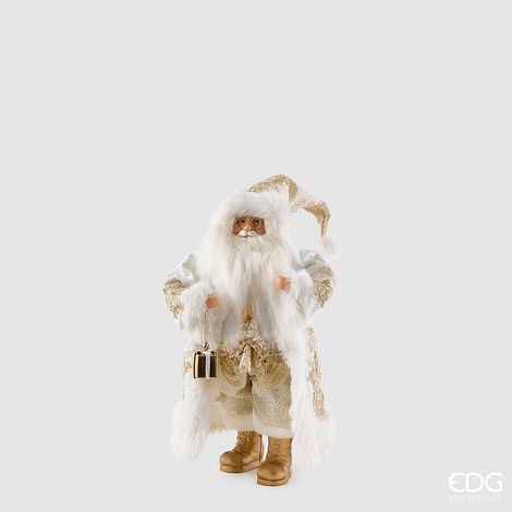 EDG Enzo De Gasperi Decoro Babbo Natale White Gold H46 cm – Decorazione di Natale (1/4)