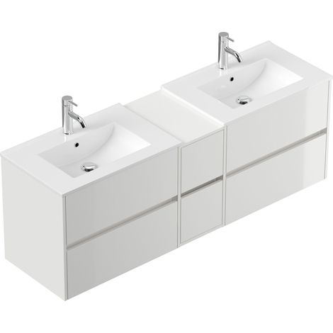 Badmöbelset Taifun 170cm weiß Hgl (1/5)