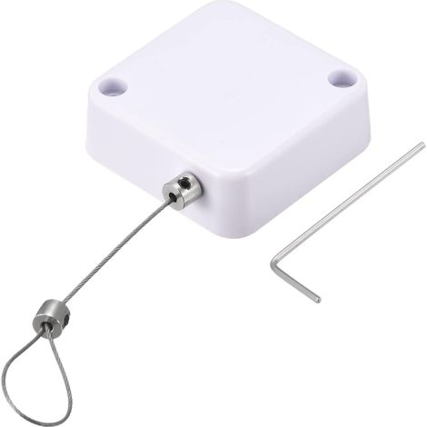 Lot de 2 antivols à câble rétractables avec cadenas sécurité auto-adhésif télécommandé, corde 200 g (1/5)