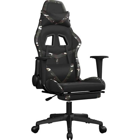 Maison Exclusive - Sedia da Gaming con Poggiapiedi Nero e Mimetico in Similpelle (1/5)