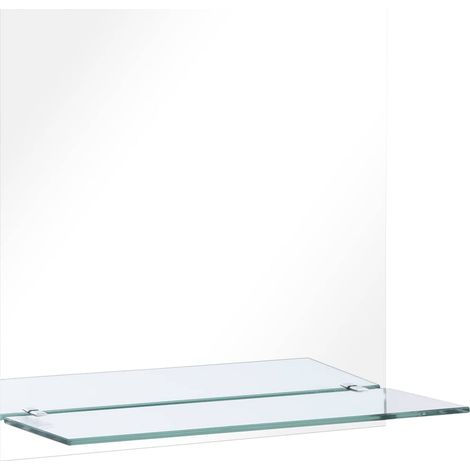 Maison Exclusive - Specchio da Parete con Mensola 60x60 cm in Vetro Temperato
