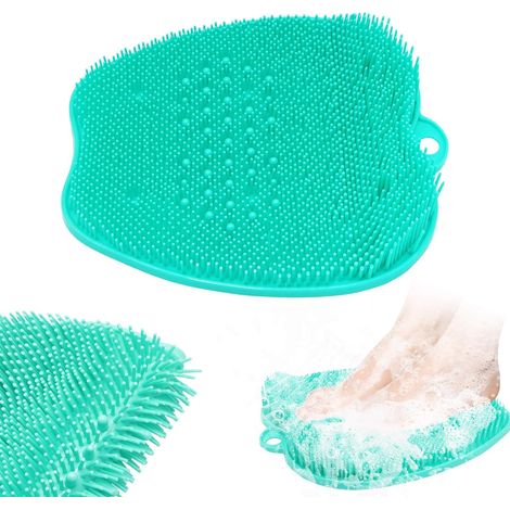 Tapis De Bain Pour Pieds - Nettoyant Exfoliant Et Massage Podologique - Base À Ventouses Non Glissante - 128 Ventouses - Pour Douche Ou Baignoire - 1 Pièce (1/5)