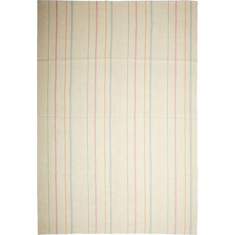Authentique tapis d'Orient kilim fait main 203x298 orange et bleu (1/5)