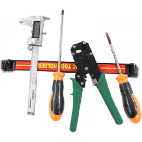 Magnetic bar for tools - Magnetic wand for wall hanging of various tools - Home garage workshop tool storage 30 x 2.2 cm (1/2)