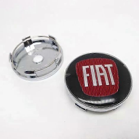 4 enjoliveurs de roue de 60 mm compatibles avec Fiat 500, Punto, Stilo, Bravo, Ducato, Freemont, 124 et 600. Protection anti-poussière. (1/3)