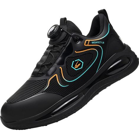 Scarpe antinfortunistiche, scarpe da lavoro da uomo, scarpe antinfortunistiche con bottoni rotanti. Scarpe da lavoro antiurto e antiperforazione per cantieri edili. -44 (1/4)