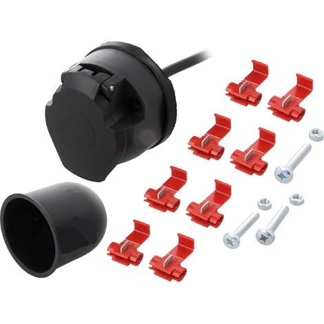 Kit prise remorque femelle 7PIN 12VDC avec Cable 2m