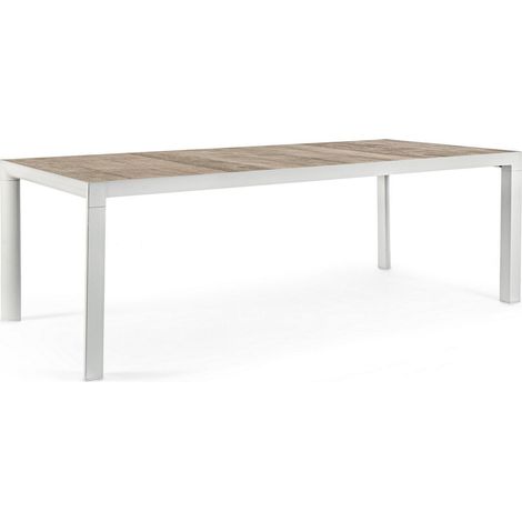 Tavolo allungabile "Bahamas" in alluminio e Gres porcellanato per esterno 175\235x100 -Taupè / Tavolo (1/5)