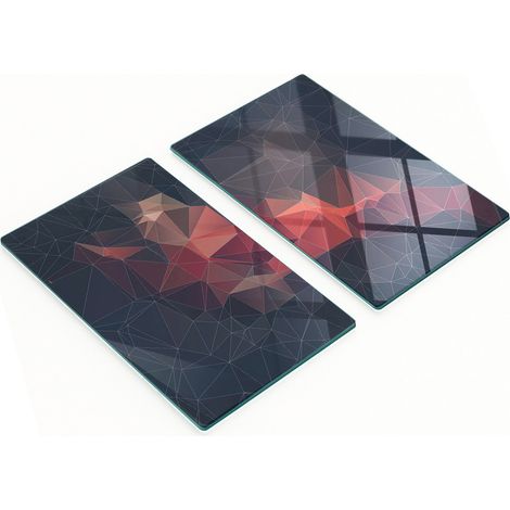Taglieri decorativi in vetro temperato con motivo astratto, 2x30x52 cm (1/5)