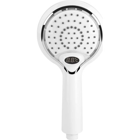 Pommeau de douche pommeau de douche,pommeau de douche de salle de bain avec affichage numérique de la température LED 3 couleurs GROOFOO (1/5)