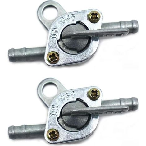 Enowelir Commutateur D'Essence, 2PCS Robinet Essence, Interrupteur de Carburant, Robinet Essence Moto, Commutateur de Robinet de RéServoir, pour Cyclomoteur Moto et Quad avec Fonction de Fermeture (1/4)