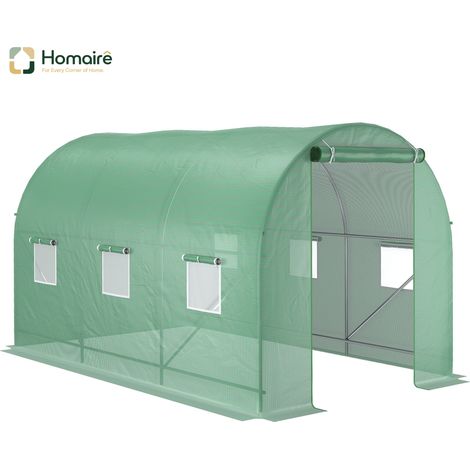 HOMAIRE Foliengewächshaus Tomaten Treibhaus Folientunnel Frühbeet Grün