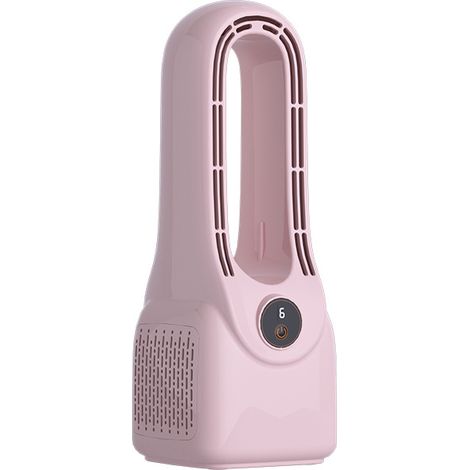 Ventilateur sans Pales avec Brumisateur, Humidificateur USB Rechargeable pour Maison, Bureau et Dortoir – Modèle Rose-lsw
