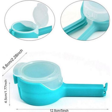 Verre Mesureur - Plastique Alimentaire - Couvercle Transparent Amovible - Poignée Ergonomique avec Crochet de Suspension - 12 8 Cm - Cuisine et Pâtisserie - 1 Pièce (1/2)