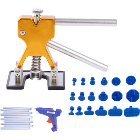 kit débosselage Ventouse, debosselage carrosserie sans Peinture, avec dellenheber doré et 18 pièces adhésives, pour Les camions/Auto/Moto/Corps/Porte du réfrigérateur/Machine à Laver