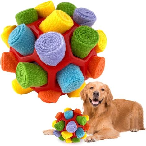 Pelota masticable interactiva con aroma y sabor Pet ScentSeek para perros y gatos - Goma