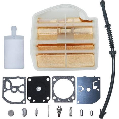 Pour Husqvarna 445 445E 450 450E pour la pièce de tronçonneuse, kit de filtre à air, 544080803, 544128601 (1/4)