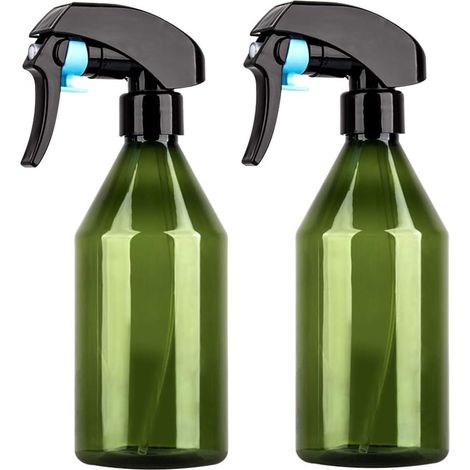 Set di 2 flaconi spray in plastica trasparente verde da 300 ml – per piante e pulizie (1/5)