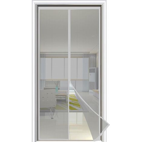 1 Moustiquaire Porte Fenêtre Magnétique 90x220cm Gris, Installation Sans Perçage Pour Patio Et Couloir (1/5)