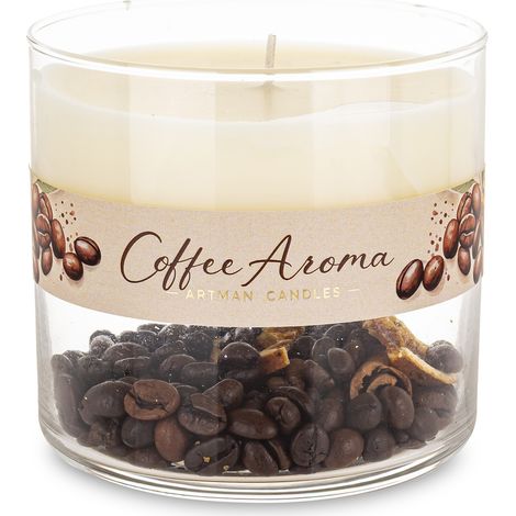 Pl Duo Kaffeeduftkerze, Glas, klein, cremefarben, 9x10x10cm (1/5)