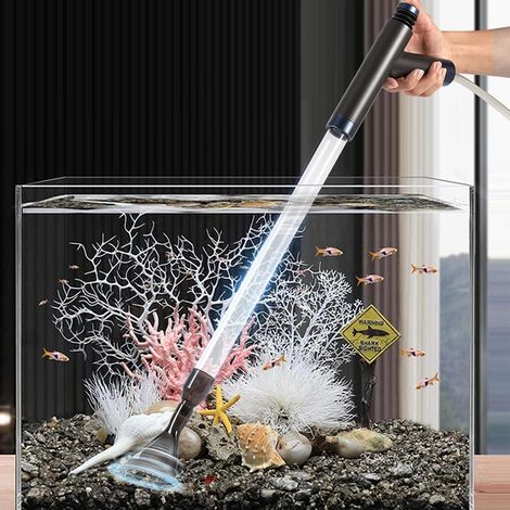 Nettoyeur de gravier d'aquarium, changeur d'eau sous vide manuel amovible, nettoyeur de sable et d'algues (1/5)