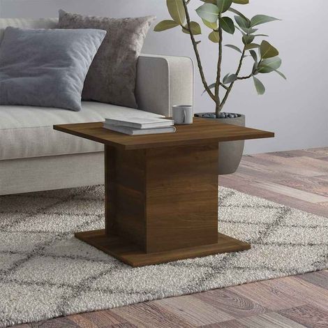 vidaXL Table basse chêne marron 55,5x55,5x40 cm bois d'ingénierie (1/5)