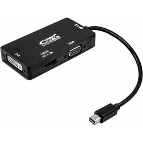 Nanocable - convertisseur minidisplayport vers vga / dvi / hdmi - 3 en 1 - 15cm - noir (1/2)