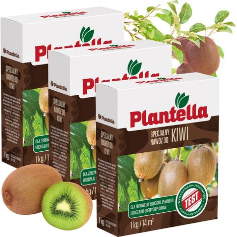 PLANTELLA Mineraldünger für Kiwis, Mandeln, Granatäpfel, Kakis, Granulat 1 kg x 3