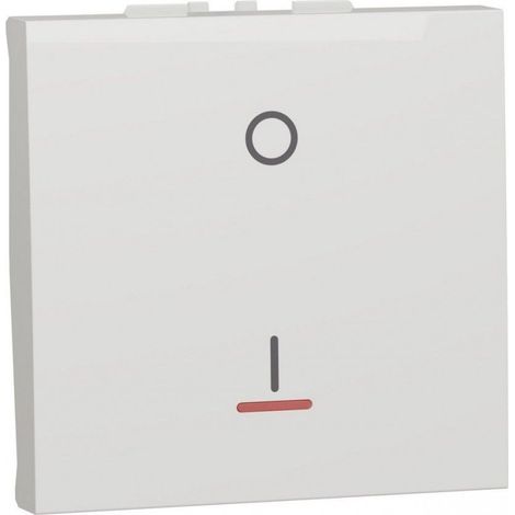 Interruttore bipolare 16A 2 moduli LED di segnalazione polare SCHNEIDER NU326218S
