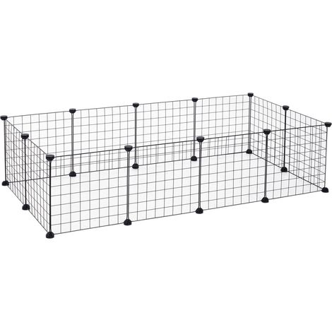Recinto modular para pequeños animales de metal negro 106x73x36 cm MODENUIT (1/5)