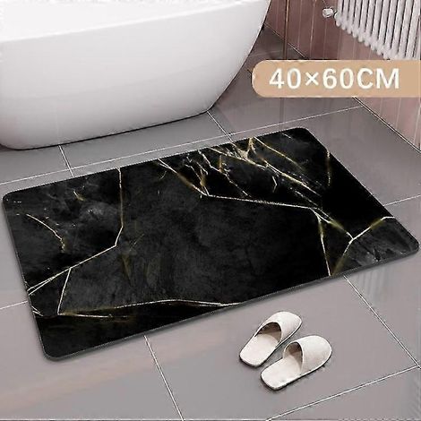 Tapis antidérapant X1h, doux et absorbant, pour salle de bain et cuisine, tapis de sol j1n - Style F 40 x 60 cm