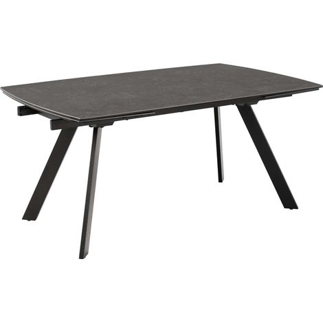 Blackburn Esstisch 97x160/240cm inkl. Zusatzplatten schwarz.