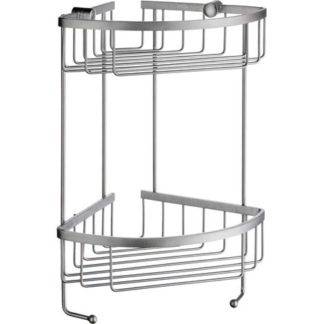 Smedbo SIDELINE - Design Eckseifenkorb Doppelt in Chrom gebürstet DS2031 (1/2)