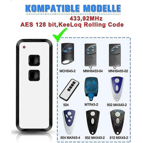 Commande à distance de porte de garage, pour NOVOFERM NOVOTRON 502 MAX43-2 (1/5)
