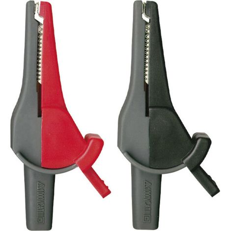 Beha Amprobe 370012 Sicherheits-Abgreifklemmen-Set Buchse 4 mm CAT III 1000 V, CAT IV 600 V Rot, Sch