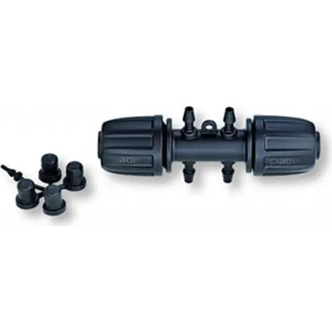 Raccordo bioclimático 1/2" con 4 salidas de 1/4" para microirrigación