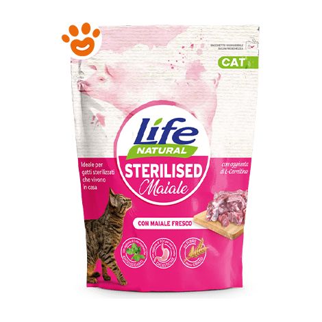 Life Cat Adult Sterilized Maiale - Sacco 800 Gr -