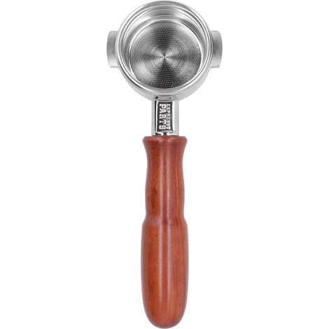 Bottomless coffee handle, 58mm filter holder, made of 304 stainless steel, with wooden handle, visual coffee extraction for (1/5)
