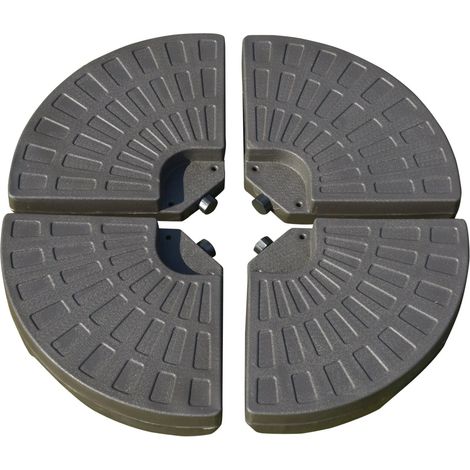 Parasol easycomfort umbrella base set 4 pcs hdpe 100x100 cm (1/3)