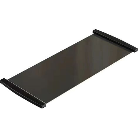 Tapis de glisse antidérapant pour exercices d'équilibre et fitness à la maison, 180x50cm noir - Matériel d'entraînement avec couvre-chaussures et tutoriel (1/5)