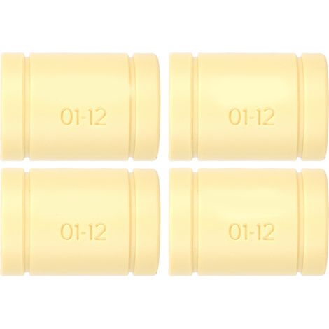 Douilles Linéaires LM12UU en Polymère Jaune, 4 Pièces pour Axes Imprimante 3D RepRap Mendel RJMP‑01‑12 (1/5)