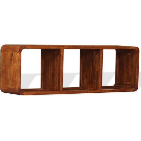 Meuble TV Bois massif avec finition miel 120 x 30 x 40 cm (1/5)