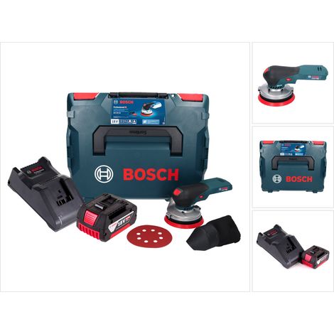 Bosch GEX 18V-125 Professional Akku Exzenterschleifer 18 V 125 mm Brushless + 1x Akku 5,0 Ah + Ladegerät + L-BOXX