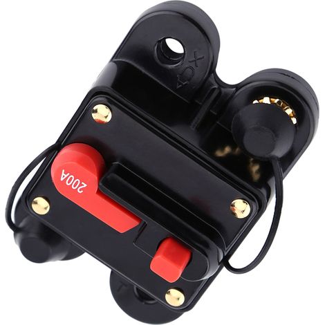 Disjoncteur pratique DC12V pour autoradio, bateau, moto, système audio stéréo, fusible de réarmement (200 A) (1/5)