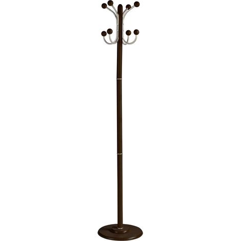 Perchero mod. 406 herrajes cromo satinado lacado wengué, 170 cm(alto)35 cm(ancho)35 cm(largo) (1/2)