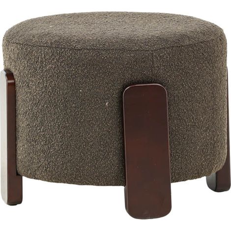 Coffey Pouf, Hocker Ø52,5cm  braun, dunkelgrau.
