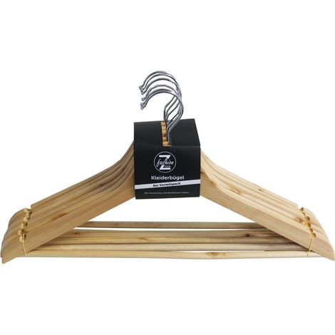 Perchas de madera, 12 unidades.