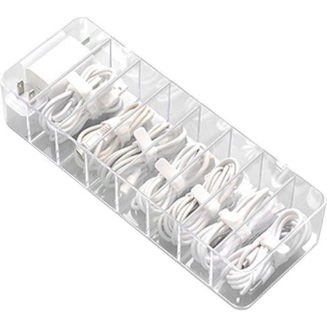 Boîte de rangement de câbles en plastique pour table, organiseur de câbles pour TV, ordinateur et autres appareils électroménagers. (1/5)